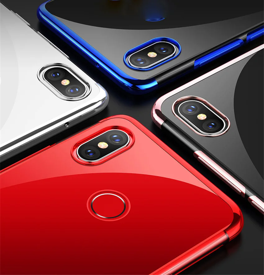 Ultra Thin Soft Transparent TPU Case For Xiaomi mi max 3 clear plating bumper cover for Xiaomi mi max 3 max Phone Case Capa (2)