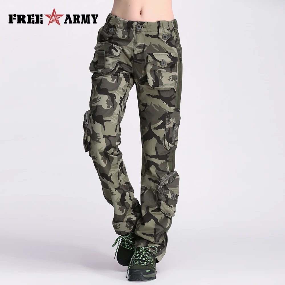 Новые мужские и женские Брюки Cargo военные камуфляж Свободные Camo Combat Камуфляж