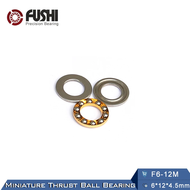 F6-12M подшипник 6*12*4,5 мм(10 шт.) ABEC-1 миниатюрный F6 12 м упорный осевой F6 12 м шарикоподшипники с рифленой дорожкой