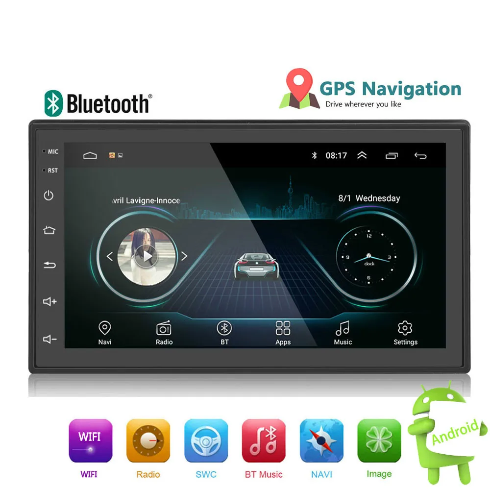 

2din Car Radio Android Multimedia Player Autoradio 2 Din 7'' Touch Screen GPS Bluetooth FM WIFI Auto Audio Stereo