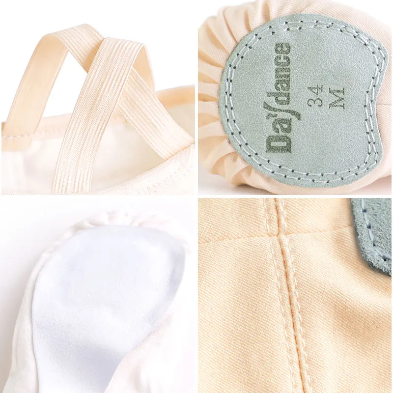 Ballet Shoes for Girls Dance Shoes for Woman Dancing Slippers Dance Shoe High Stretch Canvas Split Sole Slip On Practice Shoes 5