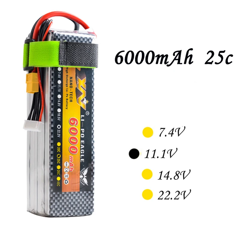 YW 3S 11.1V 6000mAh 25C