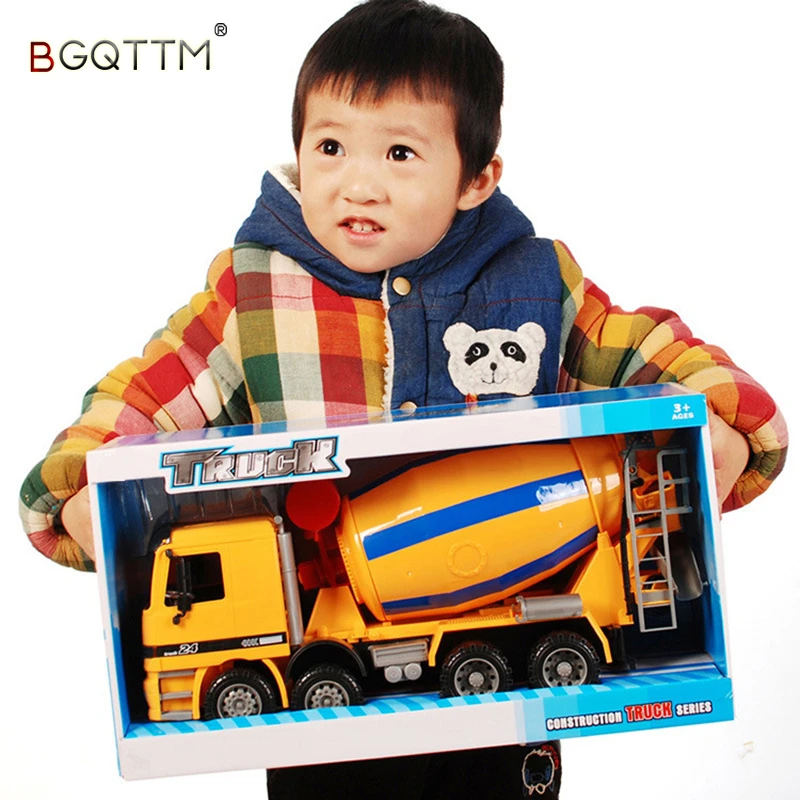 

1:50 Car Large Engineering Cement Mixer Truck Model Concrete Car Sound Light Educational Collection Toy Children Birthday Gift