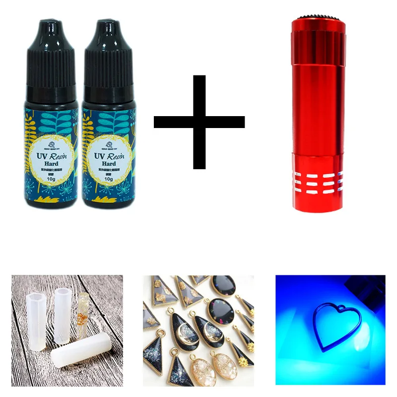 

Qiaoqiaodiy hard uv resin Wholesale 3 Size DIY Fast Curing UV Clear Hard Resin For Making Jewelry Handicrafts epoxy resin