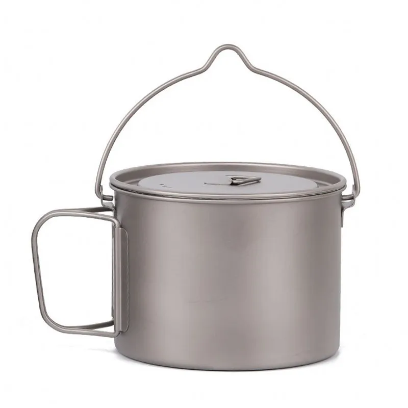 Titanium Cup mug 900ml ultra light outdoor tableware travel coffee tea camping pot water cup cooking pot with lid handle hook up Titanium Cup mug 900ml ultra light outdoor tableware travel coffee tea camping pot water cup cooking pot with lid handle hook up