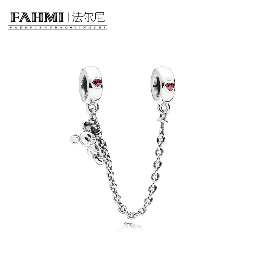 

FAHMI 100% Sterling silver 1:1 Glamour 797173CZR CLIMBING SAFETY CHAIN Original Women wedding Fashion Jewelry 2018