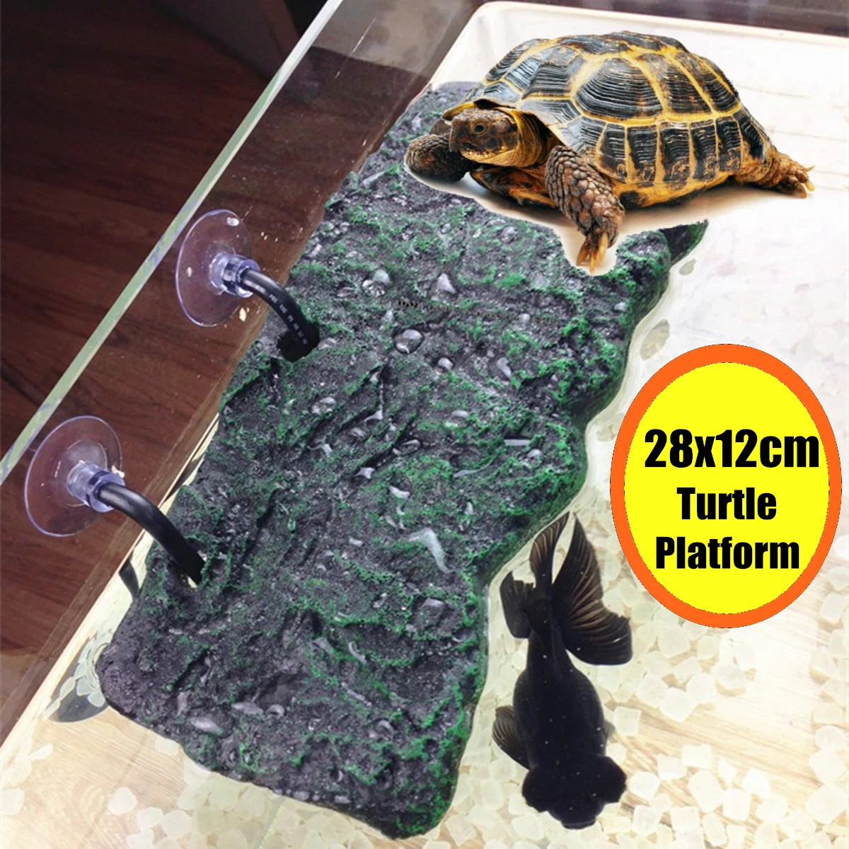 

Reptiles Aquarium Tank Floating Platform Dock Turtle Pier Basking Terrace Island Stand Reptiles Aquatic Pet Terrarium Decoration