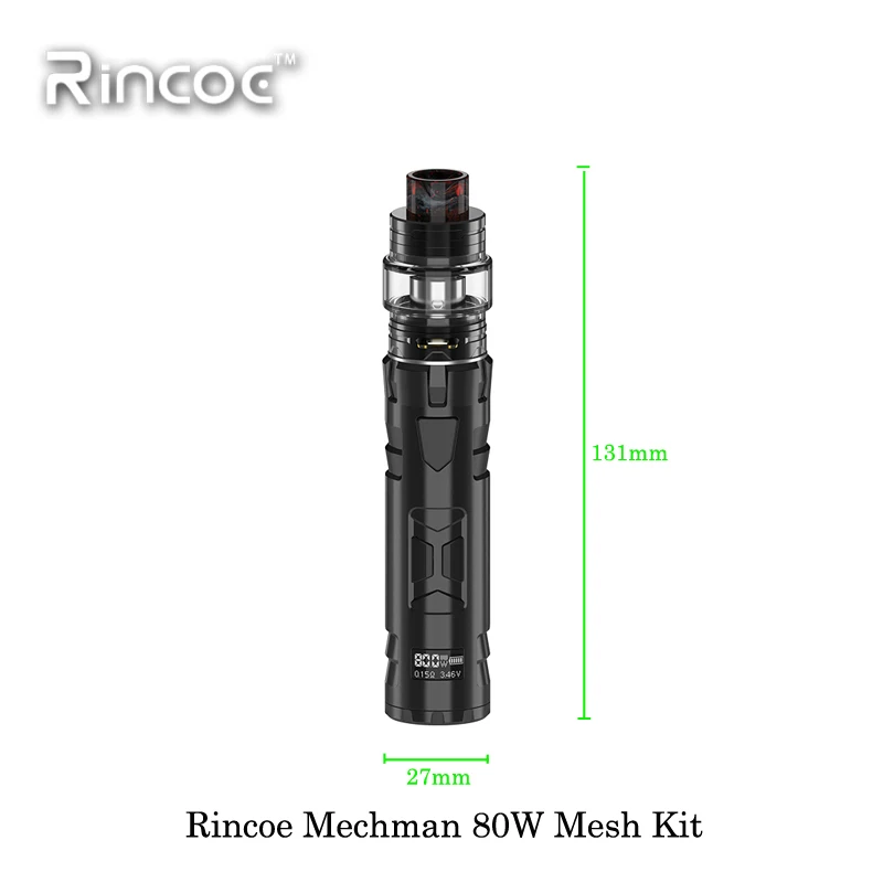 Электронная сигарета Rincoe Mechman 80 Вт сетчатый стартовый набор питание от 18650