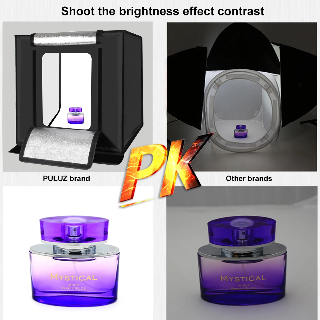 40x40cm Portable Photo Studio Lighting Mini softbox lightbox Dimmable Led light Box Photography Bac