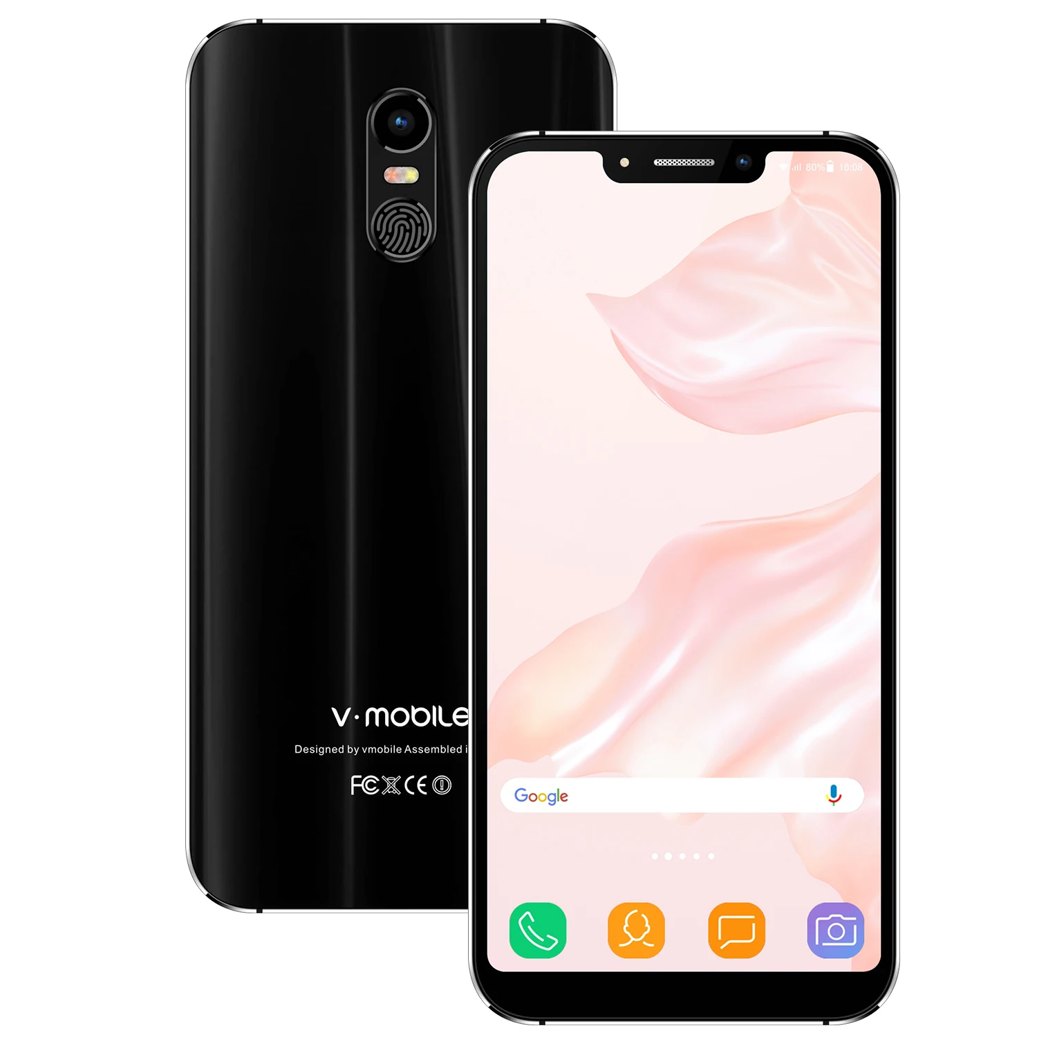 TEENO VMobile 5s мобильный телефон Android 7,0 5,85 "19: 9 HD экран 3 ГБ + 32 ГБ 12 МП камера 4500 мАч отпечаток пальца 4G мобильный смартфон