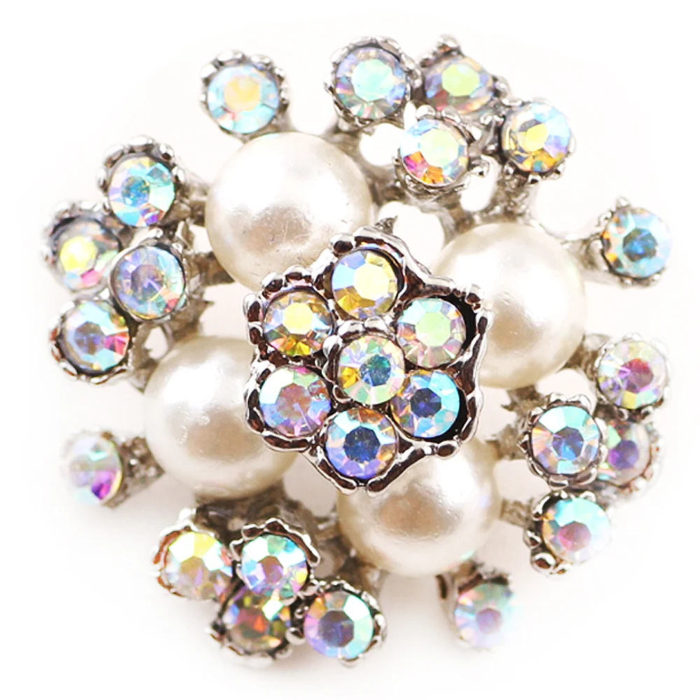 Buy 10pcs/lot Snap Jewelry Metal Charms Rhinestone