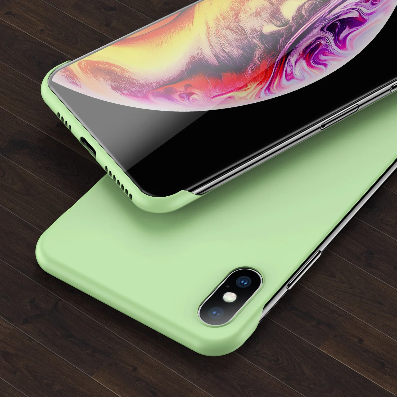 Lovebay чехол для телефона для iPhone 6, 6s, 7, 8 Plus, X, XR, XS Max, 11Pro, Max, яркие цвета, безрамный Жесткий ПК для iPhone 11, чехол-накладка - Цвет: green