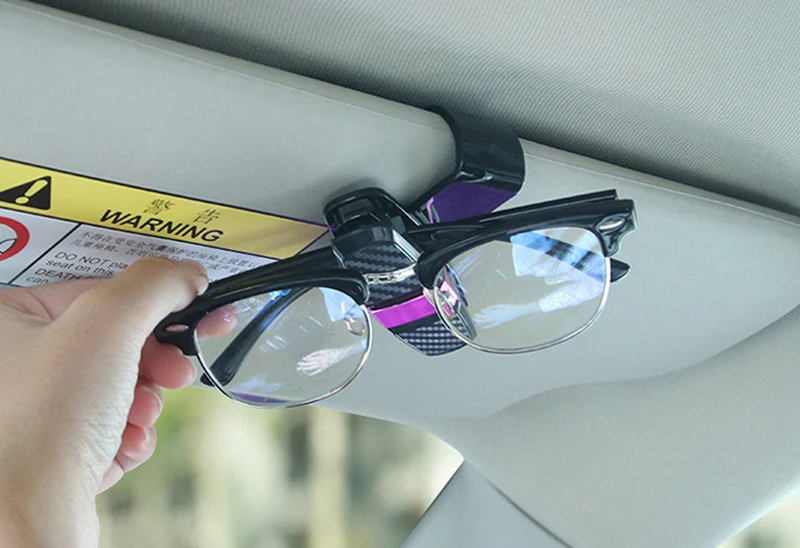 2018-New-Car-Visor-Sunglasses-Holder-Eyeglasses-Clip-Universal-Ticket-Card-Clamp-Fastener-Double-Clip-Ca22r