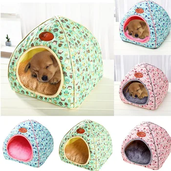 

2019 New StylePet Dog Cat Tent House Kennel Winter Warm Nest Soft Foldable Sleeping Mat PadPet bedchien hond honden