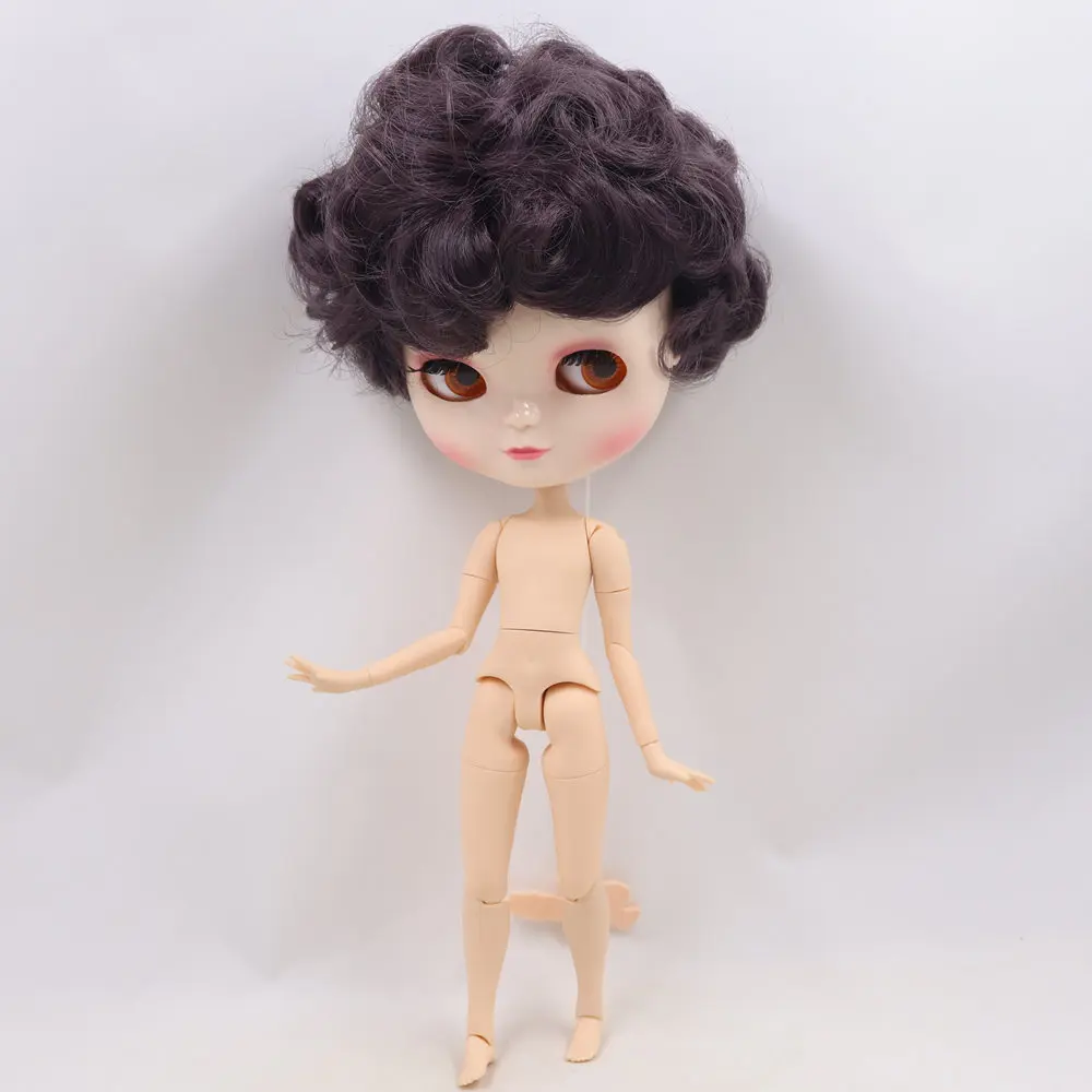 Кукла ICY Boy No. BL9219 темно-фиолетовые короткие волосы такие же, как Blyth с макияжем, мужское тело, низкая цена