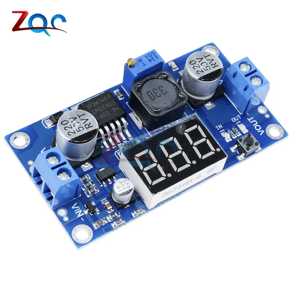 

LM2596 LM2596S LED Digital Display Voltmeter DC-DC Step Down Adjustable Buck Power Supply Converter Module for Arduino Diy Kit