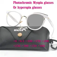 Фотохромные мужские очки Хамелеон переход УФ очки для женщин леди пользовательские рецепт близорукость фотохромные солнцезащитные очки NX