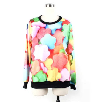 

Rainbow Women Hoodies 3D Print Colorful Five-Pointed Star Candy Sweatshirts Roupas Inverno Autumn Tops Fall Winter Tracksuits