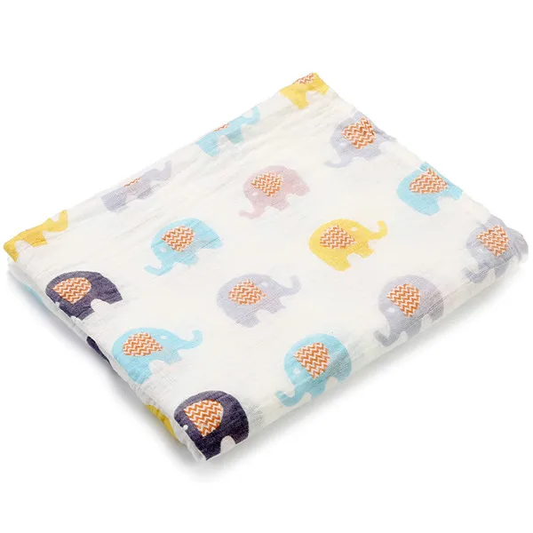 [Simfamily] хлопок Фламинго Роза фрукты печати муслин детское постельное белье одеяло для младенца пеленать хлопок купальное полотенце для новорожденных - Цвет: NO24
