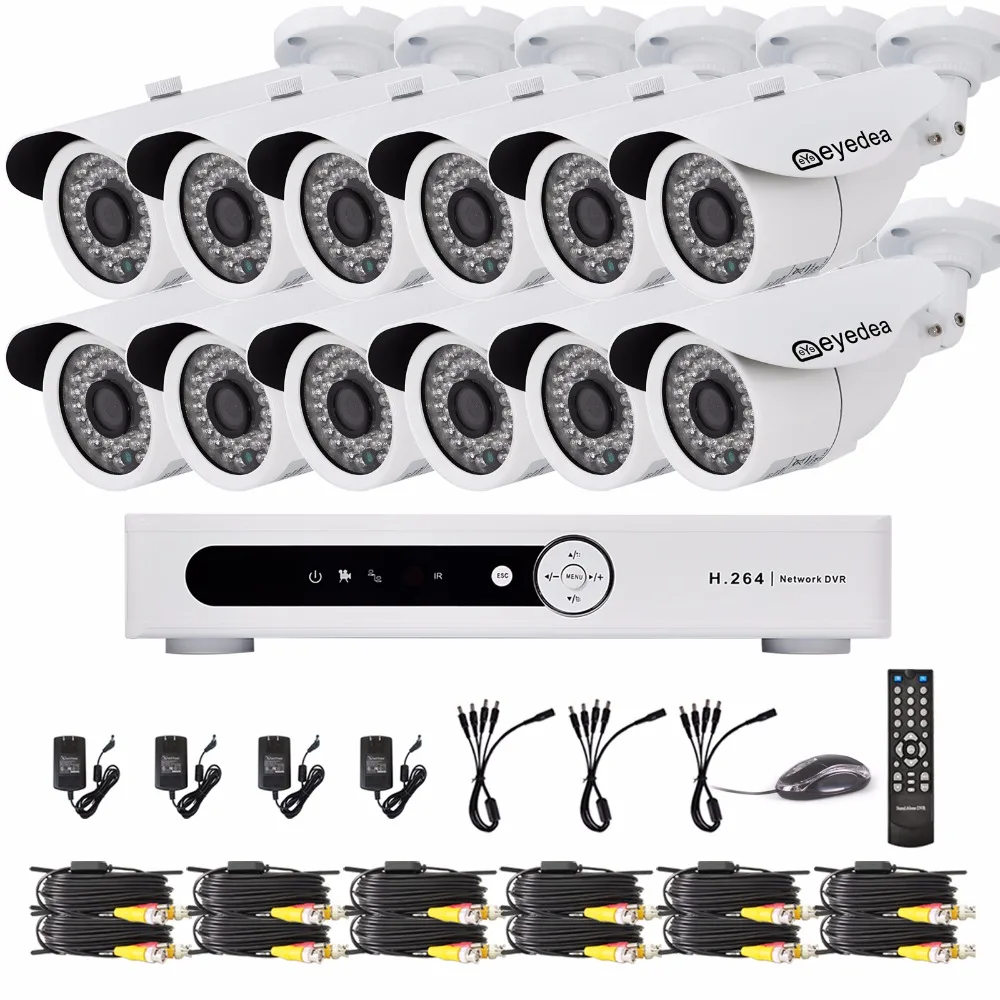 

Eyedea 16 CH DVR Remote Phone View Video Recorder 2.0MP 1080P Outdoor CMOS Night Vision CCTV Security Camera Surveillance System