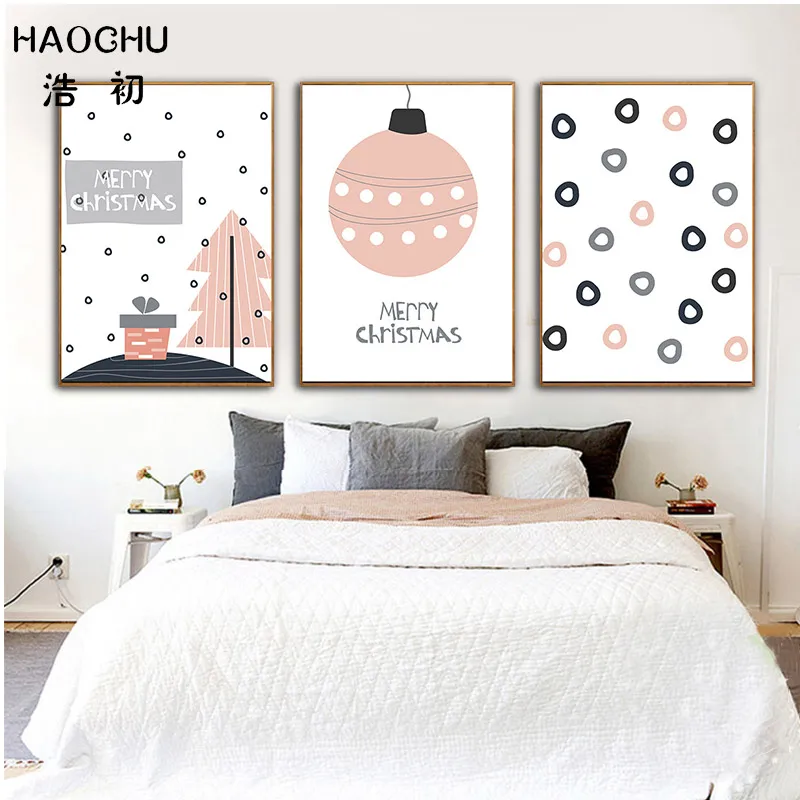 HAOCHU Европейский Рождественская елка Рождественский колокольчик холст paintingWall