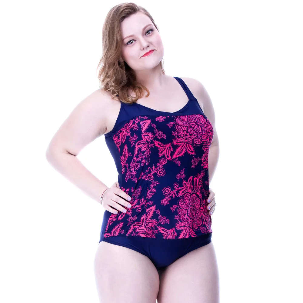 Top Quality High Waist One Piece Monokini Sexy Swim Suits for Women Super Plus Size Swimwear Floral Print Beachwear Swimsuit | Спорт и