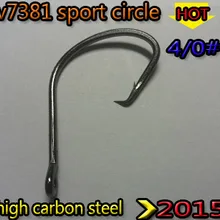 Новые крючки v7381 спортивный круглый крючок 4/0# высокоуглеродистой стали Количество: 100 шт./лот большие крючки