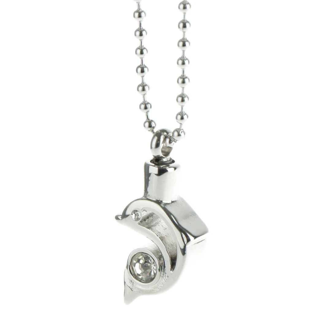 America Style Urn Ashes Locket Pendant Charm Necklace 316L Stainless Steel Tone Allergy-Free Durable Adjustable Necklace