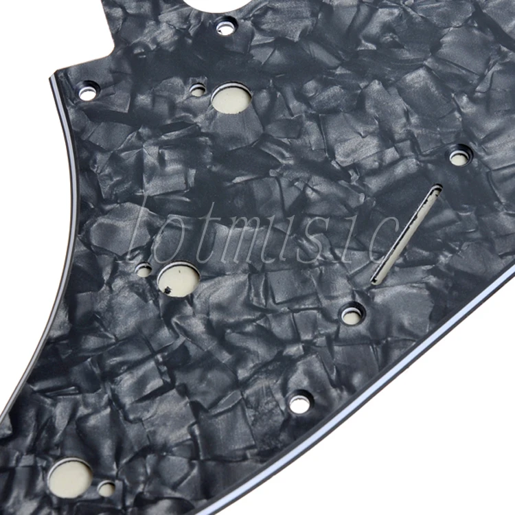 4 шт. SSS Pickguard для гитары 3 слоя 11 отверстий серый черный жемчуг крыла Stratocaster|sss