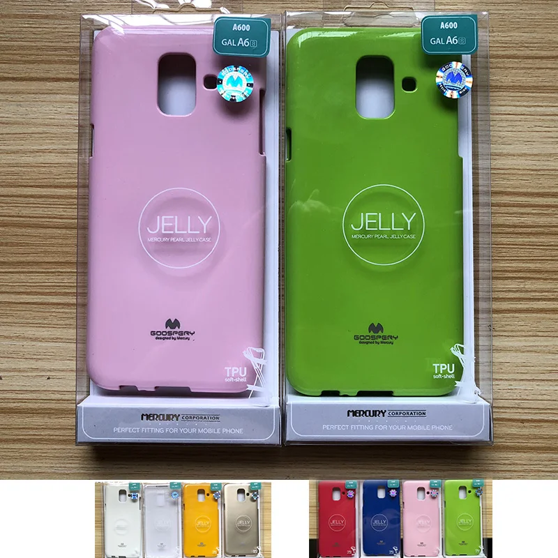 

Original Mercury GOOSPERY Pearl Jelly Slim Soft TPU Bumper Cell Phone Case Cover for Samsung Galaxy A6 2018 A6 Plus 2018