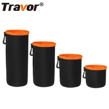 Сумка для объектива камеры Travor из неопрена Мягкая Защитная сумка для объектива камеры Чехол для DSLR Nikon Canon sony Olympus Panasonic объектив