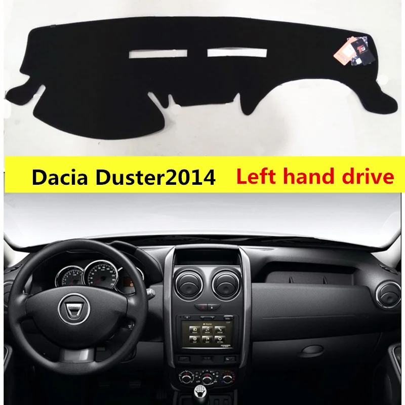 

TAIJS Left hand drive car dashboard mat cover for Dacia Duster 2014-2017 Sport style Auto dashboard rug for Dacia Duster 14-17