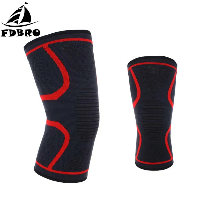 

FDBRO 1 Pcs Sports Knee Pads Protector Support Brace Running Cycling Gym Training Fitness Sports Safety Compression Kneelet