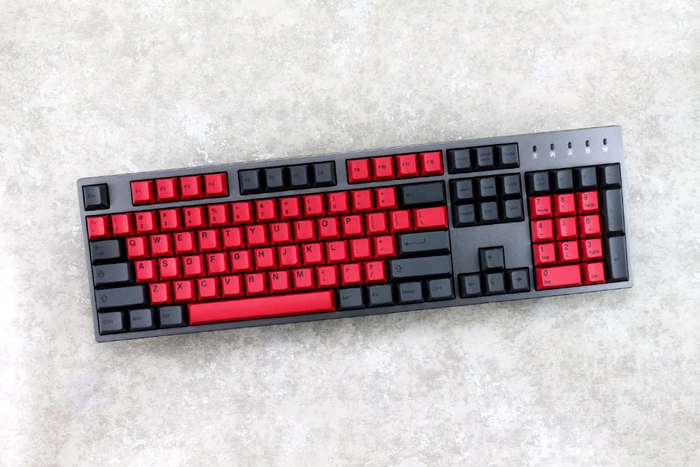 MP 123 клавиши краска сублимация PBT черный и красный цвет вишневый профиль для