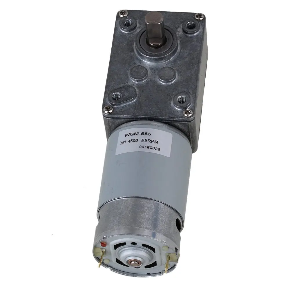 5.5RPM Right Angle High Torque Turbo 24V Electric Worm Geared DC Motor