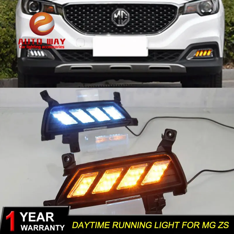 Free Shipping 12v 6000k Led Drl Daytime Running Light Case For Mg Zs 2016 2017 Fog Lamp Case For
