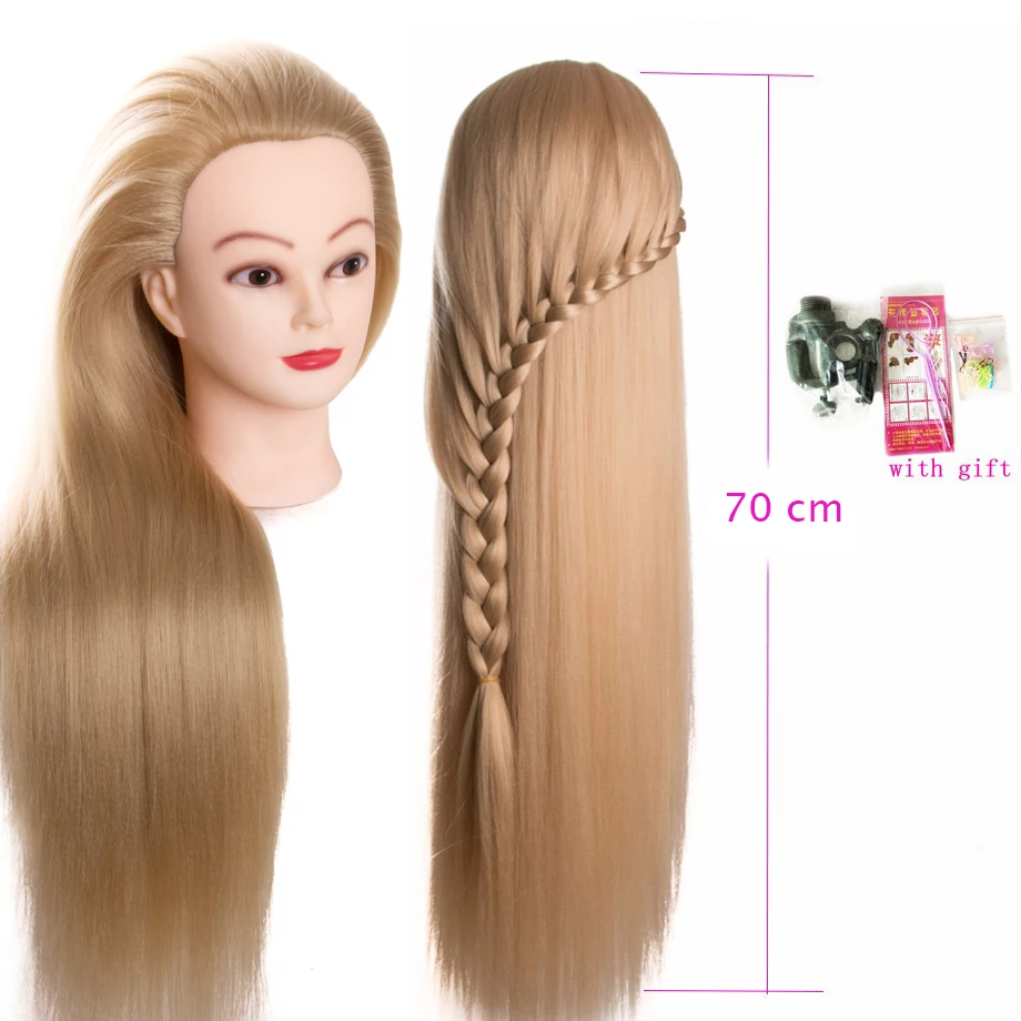 Голова манекена с волосами длиной 80 см для обучения парикмахеров|doll for hairdresser|head