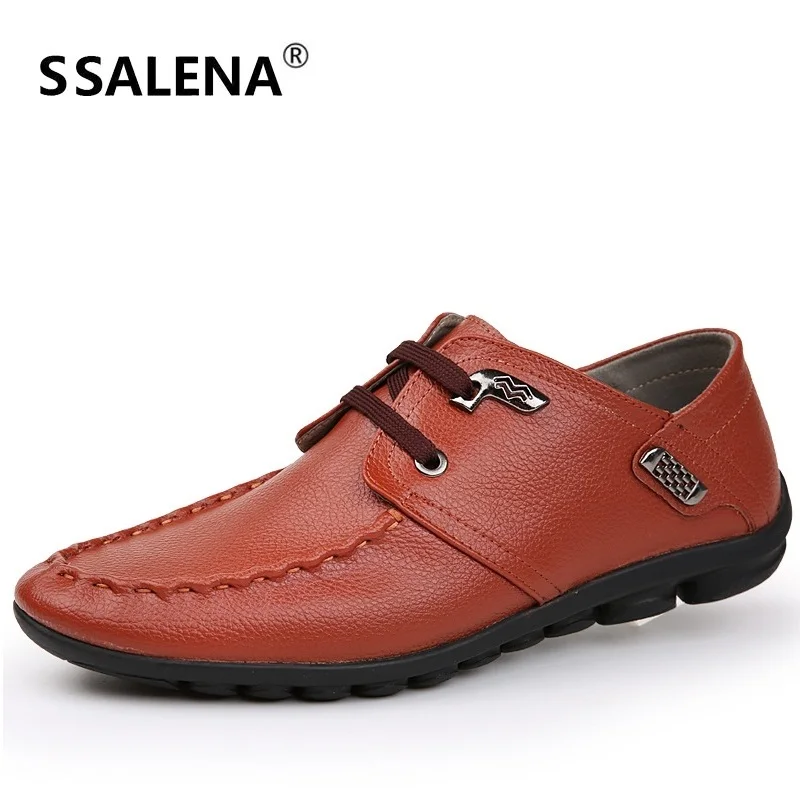 Mens Soft Leather Casual Shoes High Quality Flats