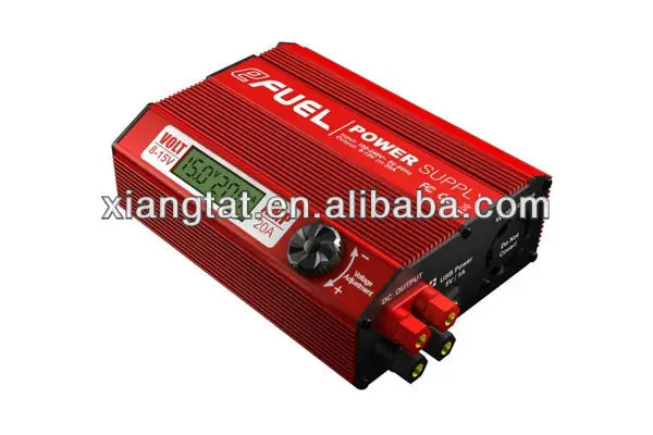

Skyrc eFuel 20A Power Supply Two 15 volts power outputs voltage adjustable LCD display Two USB ports safty protection