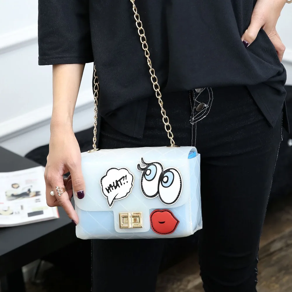 

Mini bag bag chain summer candy color jelly bag