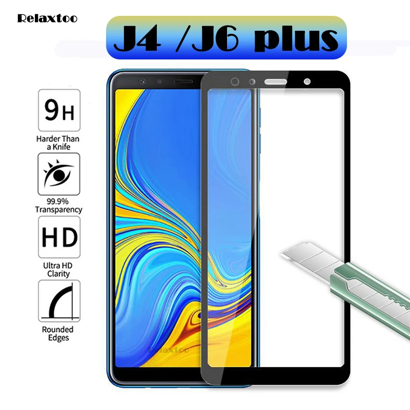 Защитное стекло для Samsung Galaxy J4 J6 Plus 2018 защита экрана закаленное j 4 6 + пленка