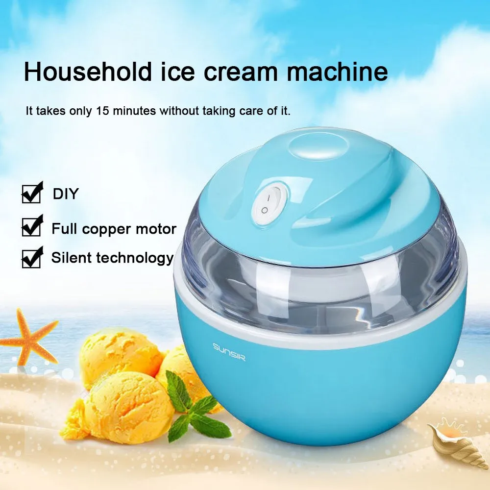 

220V Ice Cream Machine Home Ice Cream Maker 600ml 4 Color Portable Available Easy Operation High Quality Kitchen Tools
