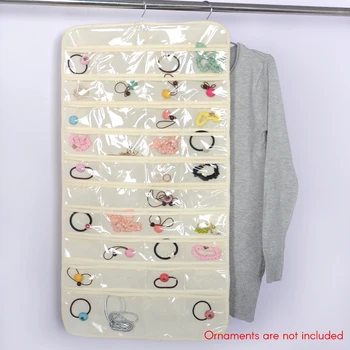 

Jewelry Hanging Storage Organizer Bag Non-woven Fabric 40 Pocket Holder Earring Display Pouch Bag PVC Home Storage Bag