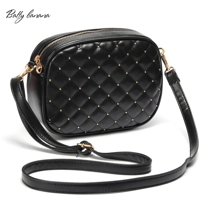 BATTY BANANA Fashion Crossbody Bags For Women 2018 Rivet Handbag Shoulder Bag Women Designer Zipper Messenger Bag Womens Handbag