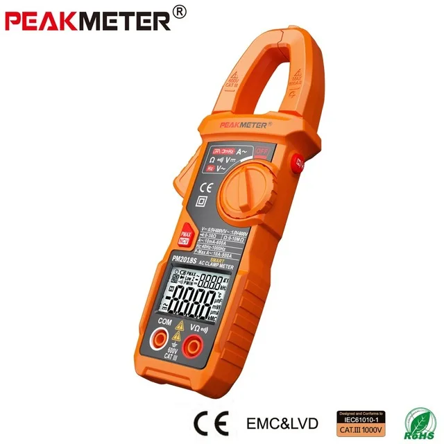 PM2018S PEAKMETER Портативный Умный Цифровой мультиметр переменного тока измеритель