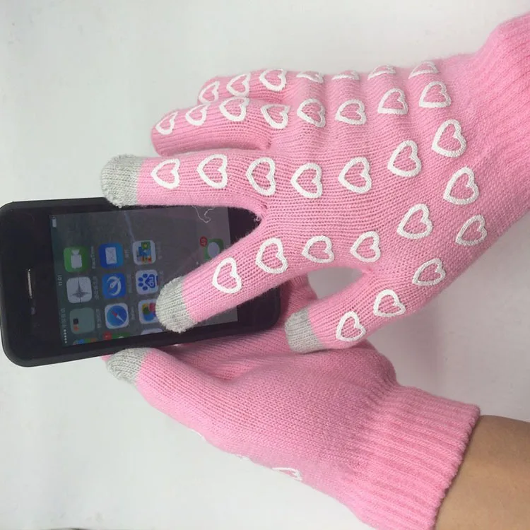 GLV915 Women touch screen winter outdoor knitting warm winter font b gloves b font manufacturers selling