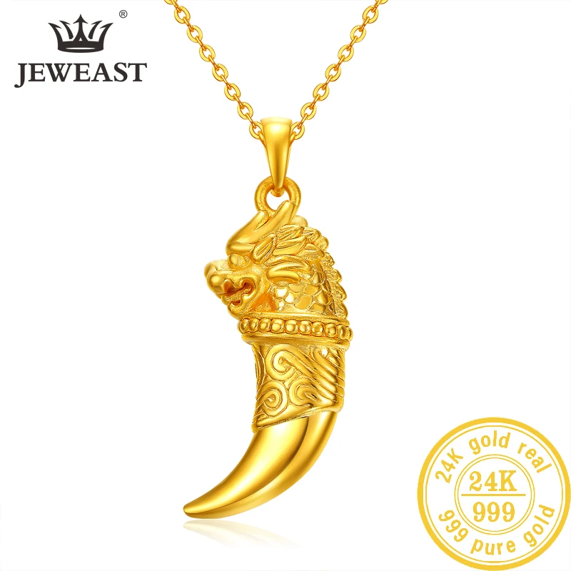 24k Pure Gold Pendant Real Au 999 Solid Gold Charm Lucy Bead Beautiful