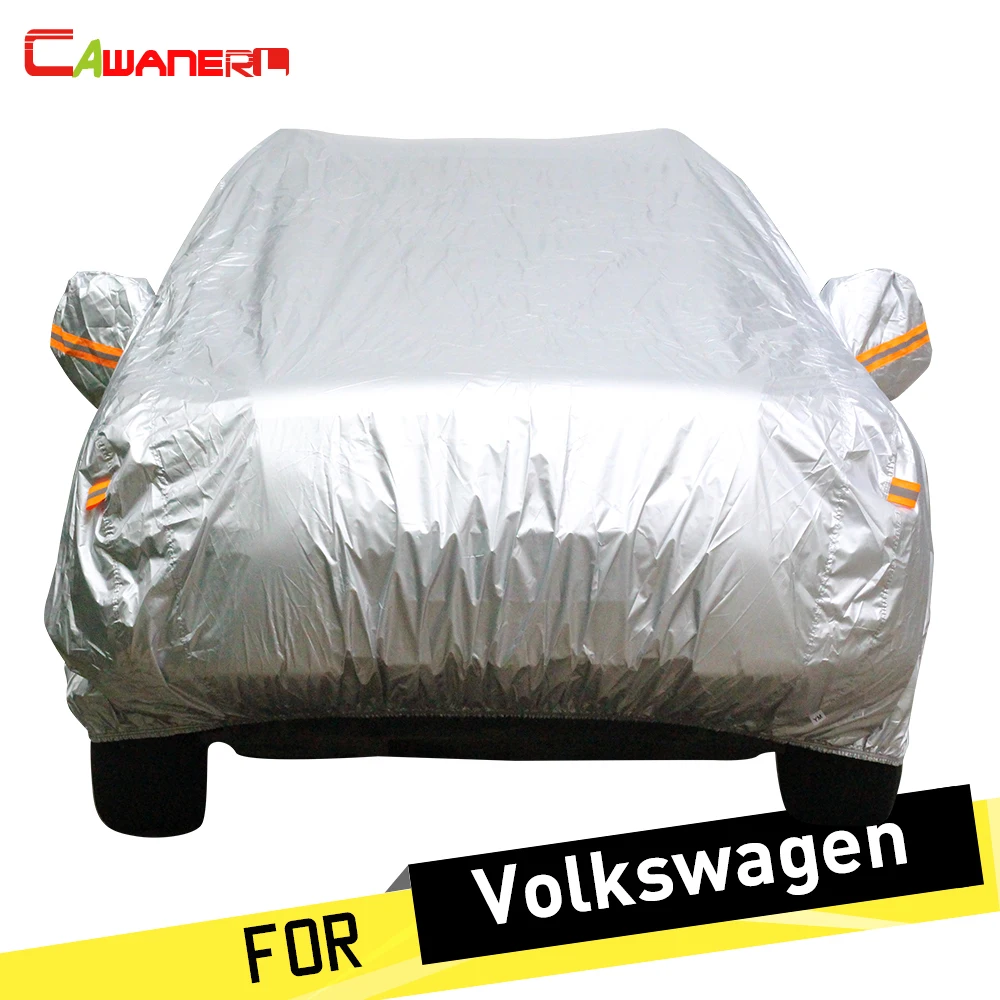Cawanerl Car Cover Sun Anti UV Snow Rain Protection Cover For VW Volkswagen Santana Tiguan Polo