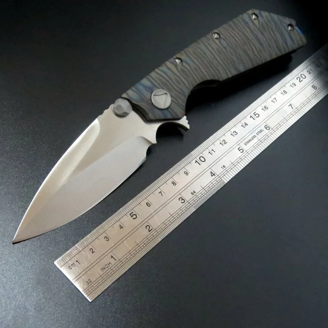 Горячая SW карманный нож D2 стальной подшипник складной нож TC4 ручка из титанового сплава тактический нож для кемпинга EDC инструмент - Цвет: a