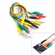 10pcs/lot For Micro:bit microbit Alligator Clips with Wire, Electrical Test Leads Test Jumper Wire Alligator Crocodile Clips 2 pcs sheathed alligator clips electrical diy test leads alligator double ended crocodile clips roach electrical jumper wire